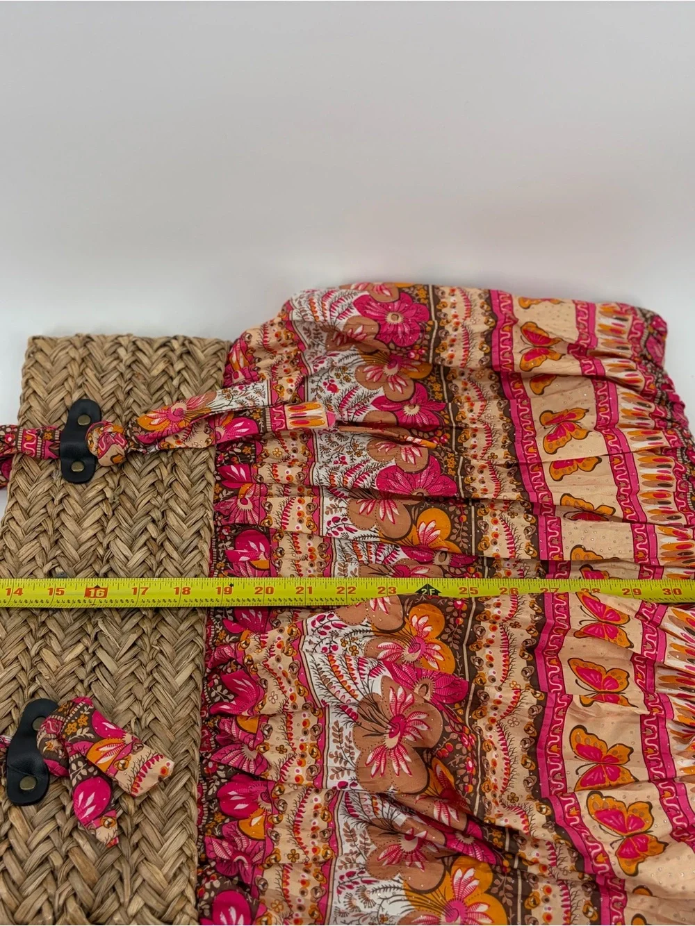 Cappelli Straworld Shoulder Women's Large‎ Tote Bag Pink Orange Floral Beach
